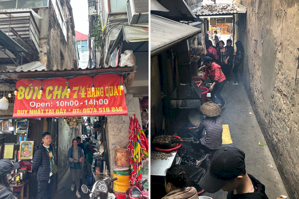 Bun Cha Hang Quat is a must-visit spot for food lovers seeking an authentic taste of Hanoi